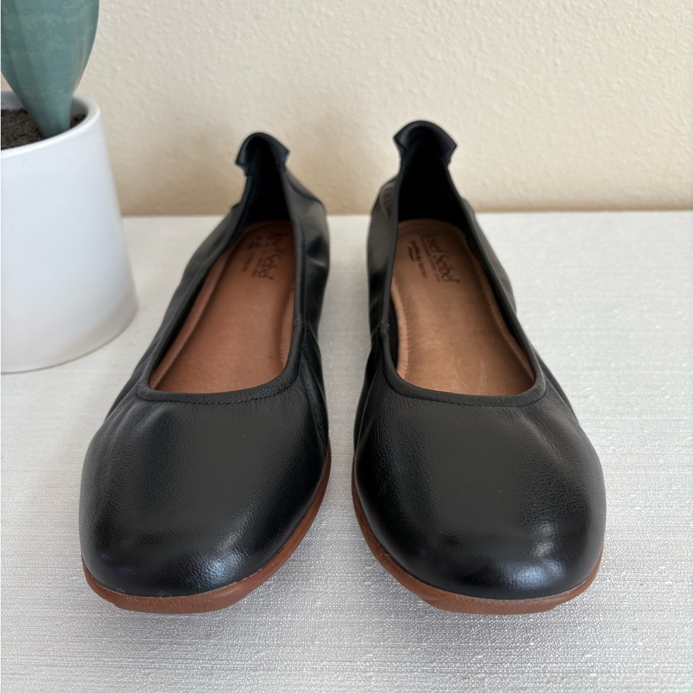 New Josef Seibel Black Leather Flexible Ballet Flats Women’s EU41 US9.5 - Picture 4 of 13